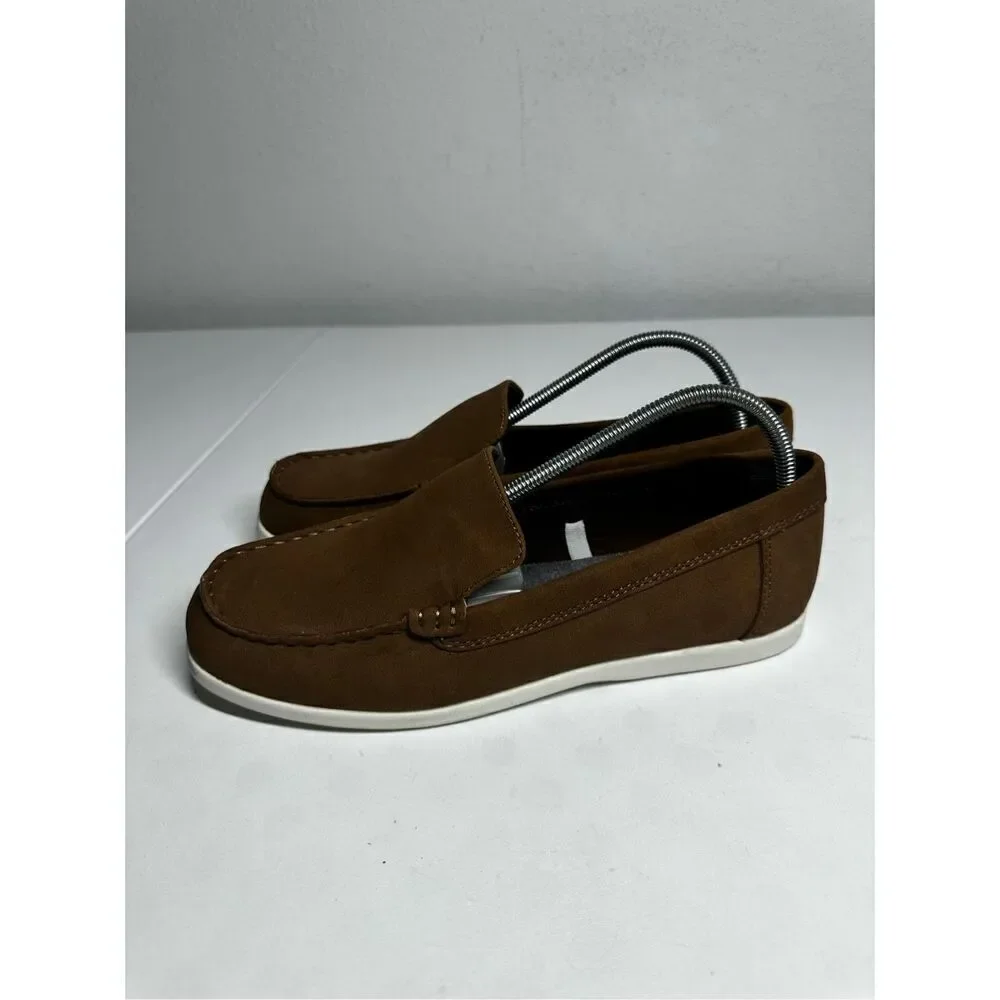 Cat & Jack Women’s Alden Faux Suede Slip-On Loafers Cognac Size 6